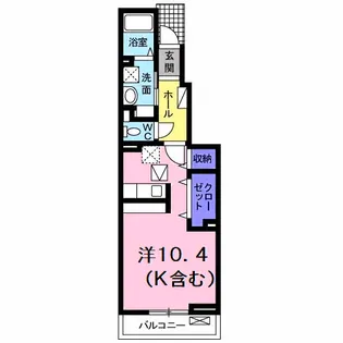 徳島県板野郡藍住町奥野字乾【アパート】の間取り