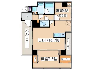 PLUSH-GARDEN TOWER【3階】の間取り