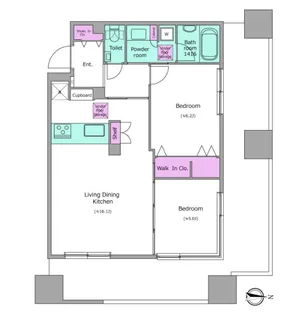 東京都千代田区麹町2【マンション】の間取り