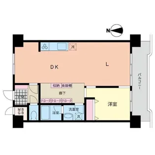 朝日プラザ五橋【4階】の間取り