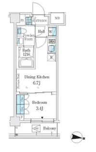 J GRAN Court 品川西大井WEST【3階】の間取り