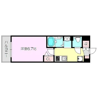 LUXE三国駅前【9階】の間取り