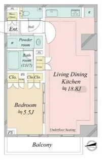 東京都港区芝2【マンション】の間取り