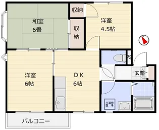 サニーコーポ上山【2階】の間取り