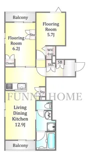 コンフォール目黒【2階】の間取り