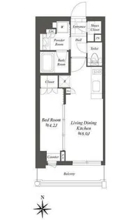 クレストコート白金高輪【4階】の間取り