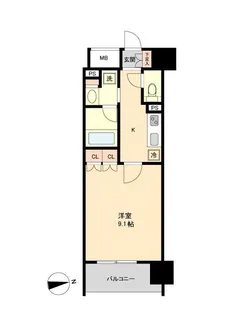 レジディア榴岡イースト棟【6階】の間取り