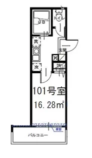 MELDIA高津A【1階】の間取り