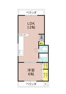上ノ宮マンション【3階】の間取り