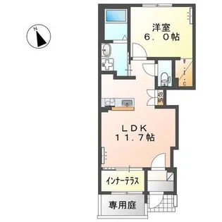 リヴィエールV【1階】の間取り