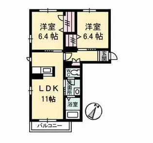 シャーメゾングランデ【2階】の間取り