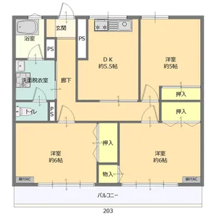 コロラード毛野【3階】の間取り