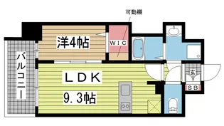 エスライズ神戸三宮山手通壱番館【15階】の間取り