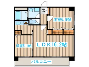 グランジュ-ルマンション高砂駅前【8階】の間取り