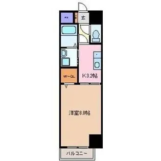 ヴィラナイン【8階】の間取り