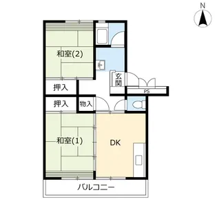 URサンヴァリエ平塚【5階】の間取り