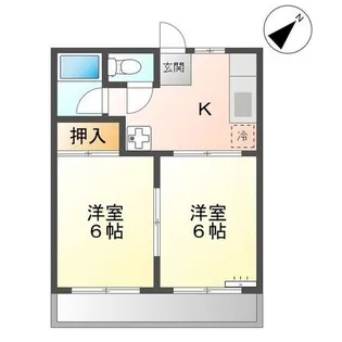 メゾンシャルムB【1階】の間取り