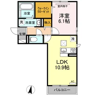 フェリーチェ円山【2階】の間取り