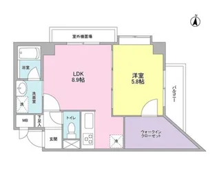 ボヌール都立大学弐番館【2階】の間取り