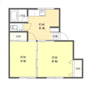 ランドパレス小原田B【2階】の間取り