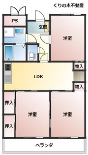 ルミウス恵美須【3階】の間取り