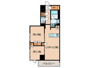 リビオ北品川リバーサイドテラス【12階】の間取り