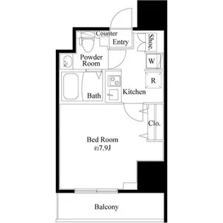 ルフレ深川イースト【3階】の間取り