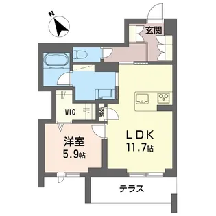 グラストン【1階】の間取り