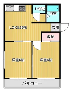 榮久ハイツ【1階】の間取り