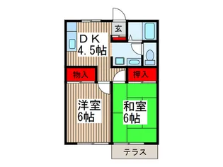 エスポア-ルハイツ【1階】の間取り
