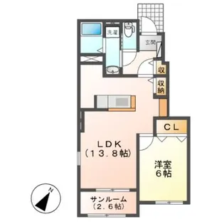 ジャン プレッソ A【1階】の間取り