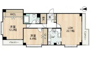 池田山Kay&KayWest【2階】の間取り