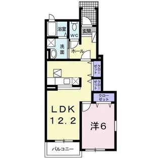 ベルプラージュ【1階】の間取り