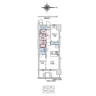 スプランディッドあびこ駅前【2階】の間取り