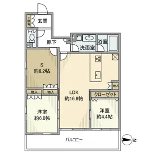 グランエスパス御所南【3階】の間取り
