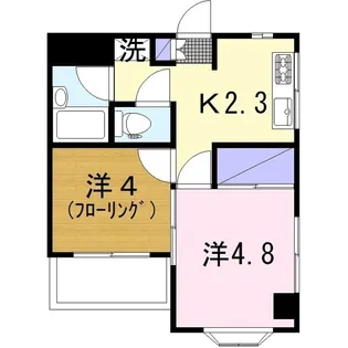 ファーストクラス桜ヶ丘【4階】の間取り