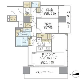 BrilliaTower池袋【38階】の間取り