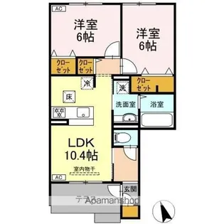 HANABUSA I【1階】の間取り