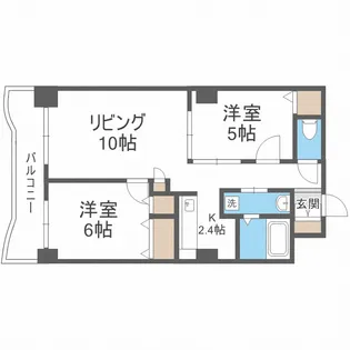 ティアラリヴァーサイド福住【2階】の間取り