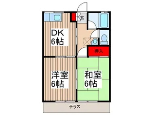 馬場ハイツ1【1階】の間取り