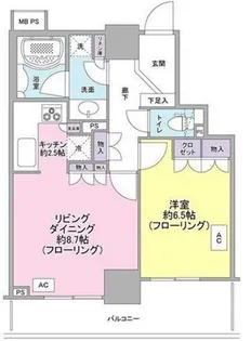 ライオンズ四谷タワーゲート【5階】の間取り