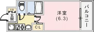エステムコート新神戸エリタージュ【6階】の間取り