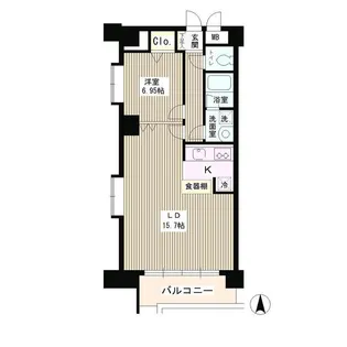 コアシティ中野坂上【10階】の間取り