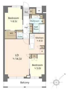 アトラス築地【7階】の間取り