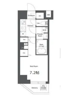 オーキッドレジデンス上野稲荷町【5階】の間取り