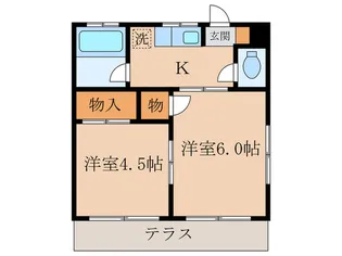 渡辺荘【1階】の間取り