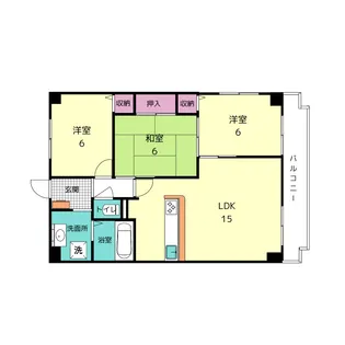 バウムヴィラ西大寺【4階】の間取り