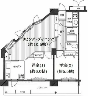 グランド・ガーラ南大井【9階】の間取り