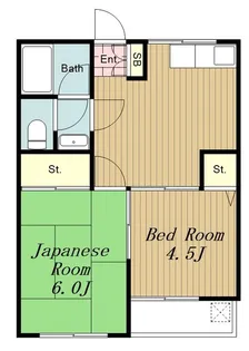ハイツハヅミ【1階】の間取り