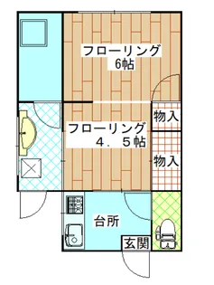 ゆたか荘【1階】の間取り